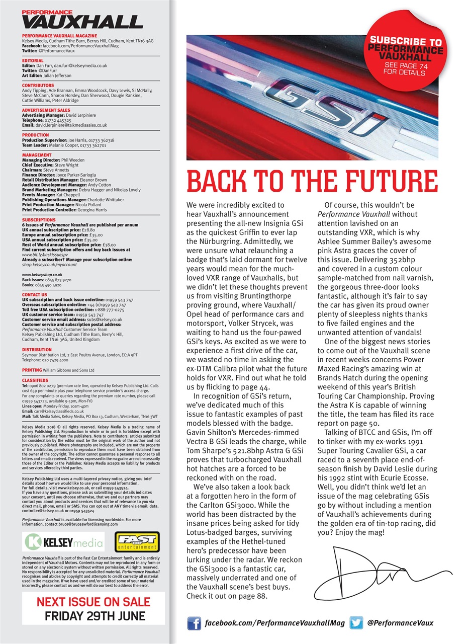 Performance Vauxhall Preview Pages