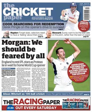 The Cricket Paper issue 27th April 2018