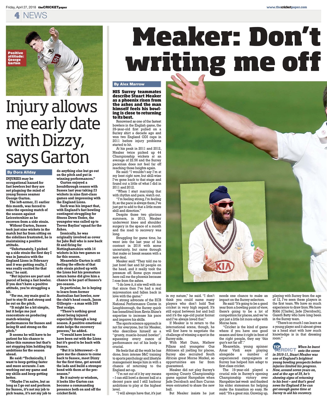 The Cricket Paper Preview Pages