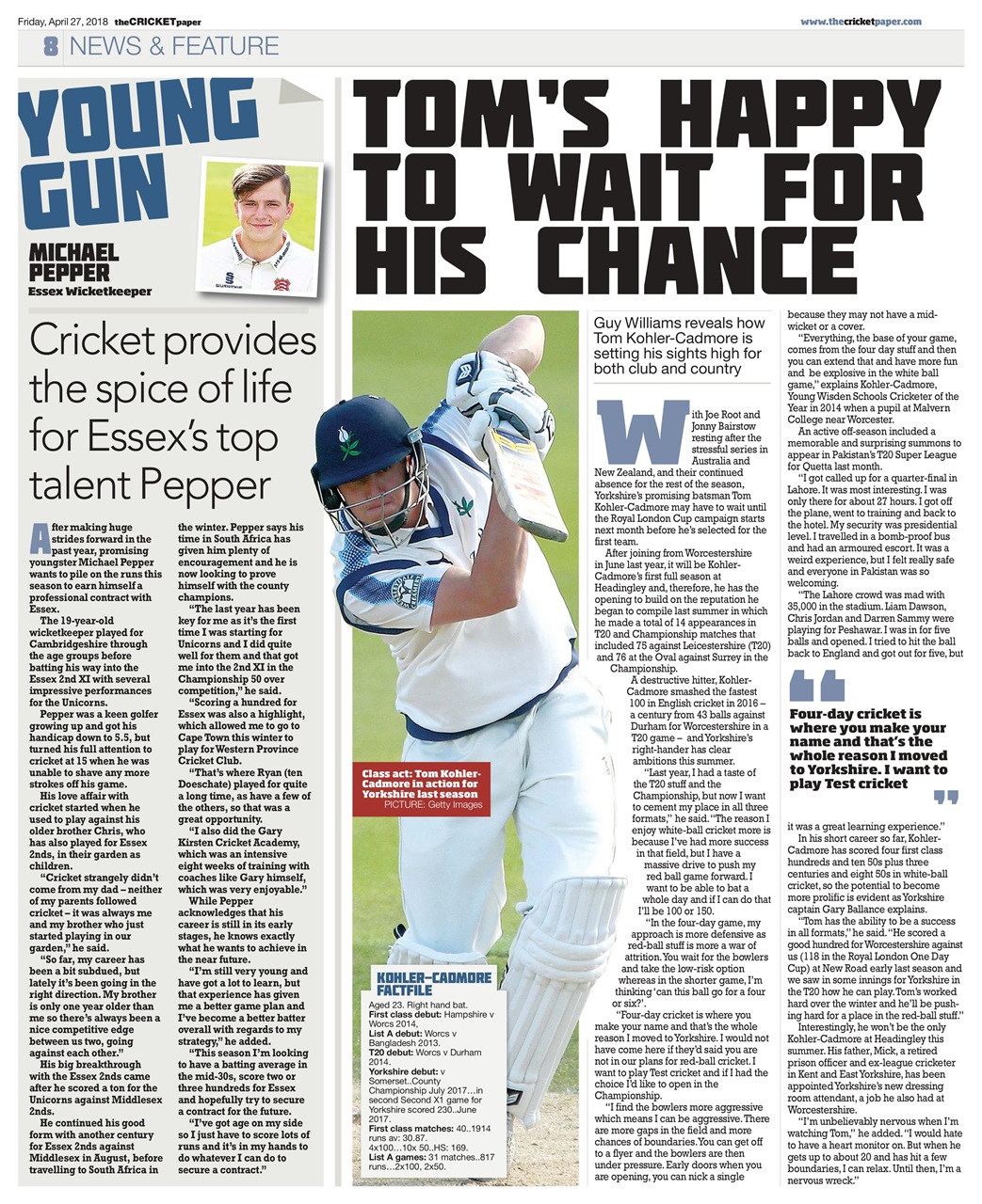The Cricket Paper Preview Pages