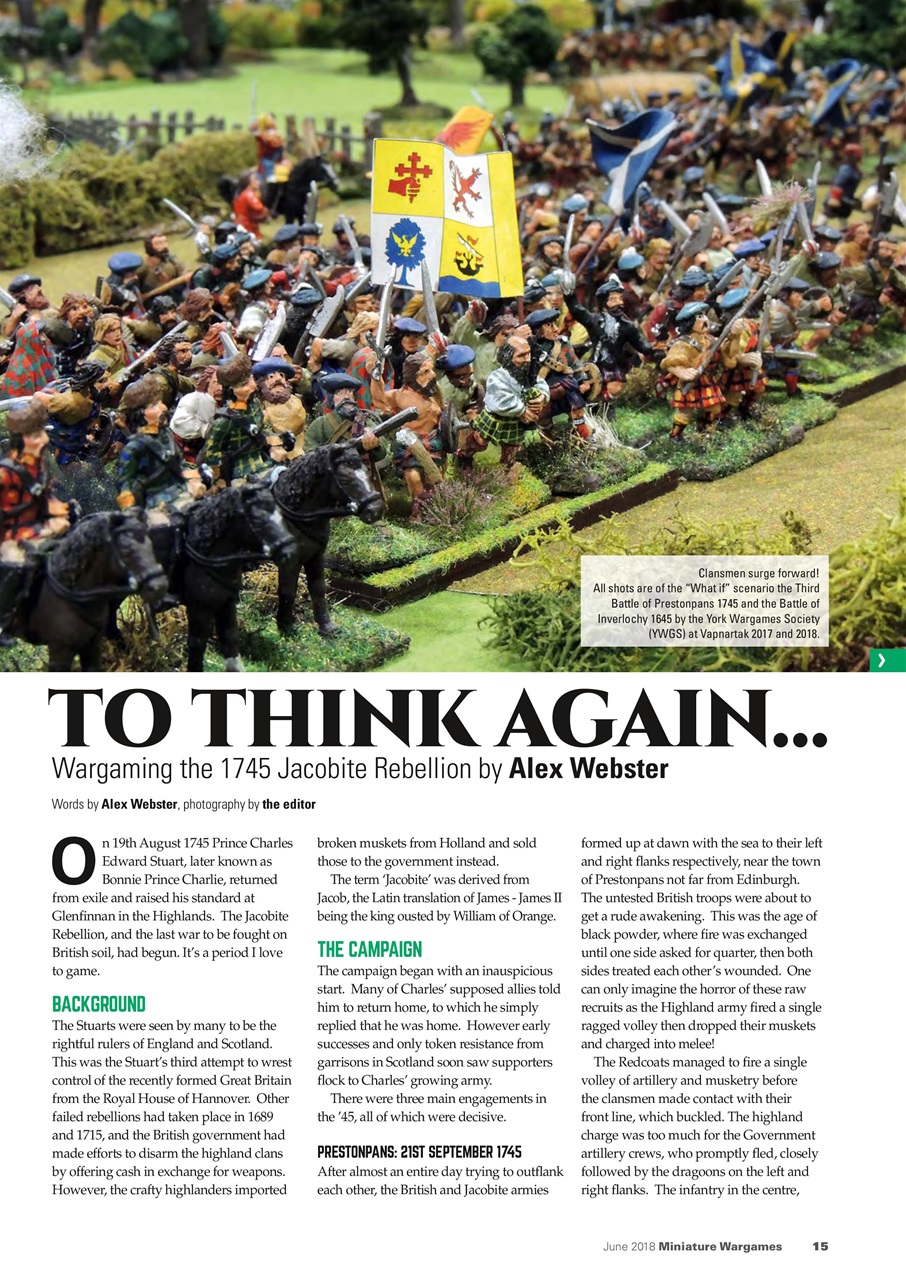 Miniature Wargames Preview Pages