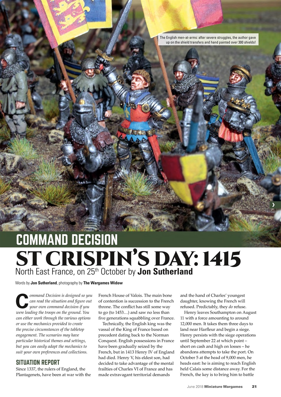 Miniature Wargames Preview Pages
