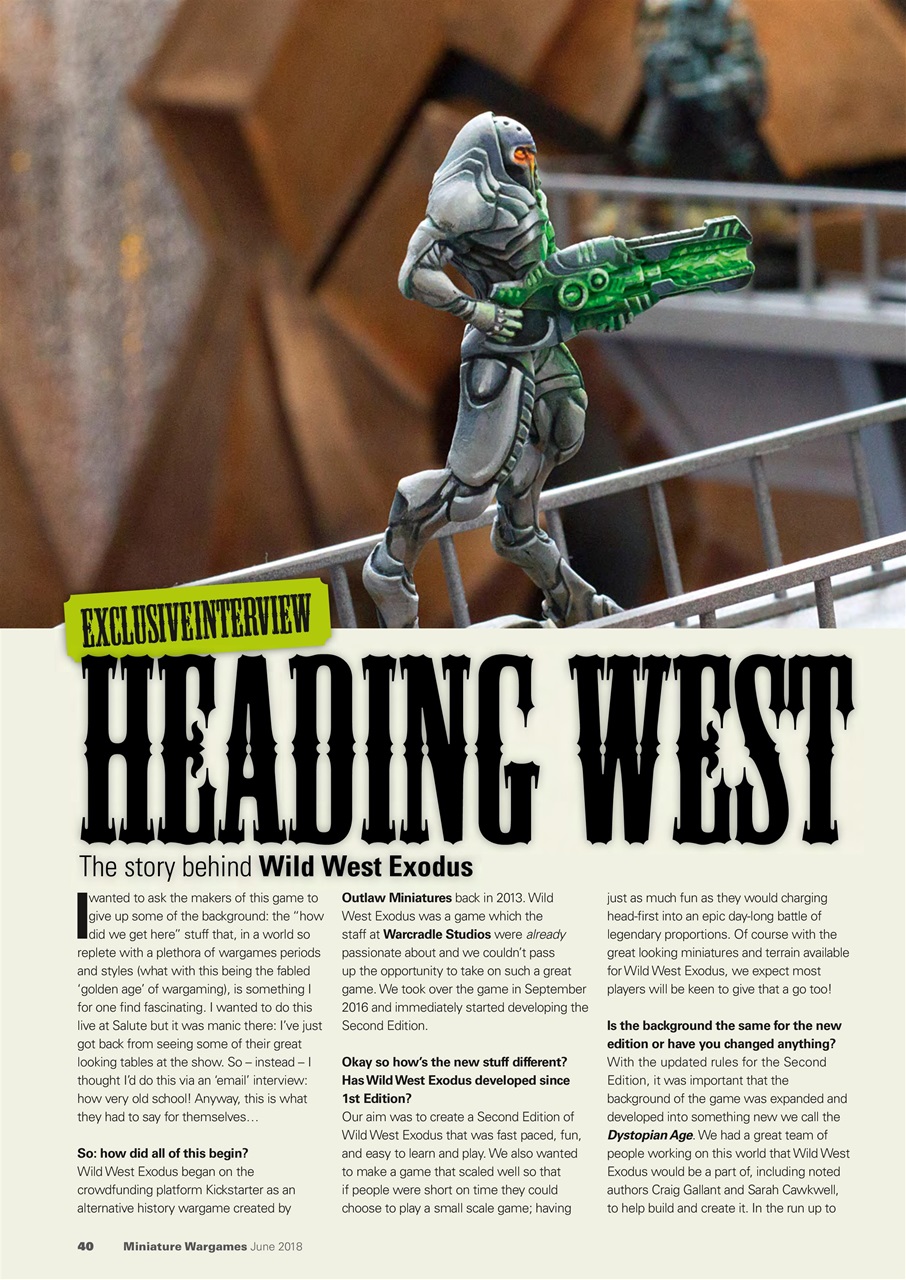 Miniature Wargames Preview Pages