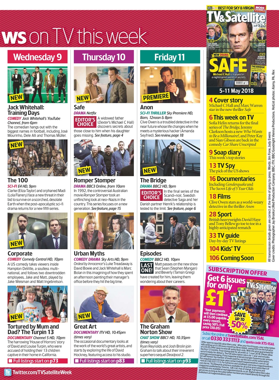 TV & Satellite Week Preview Pages