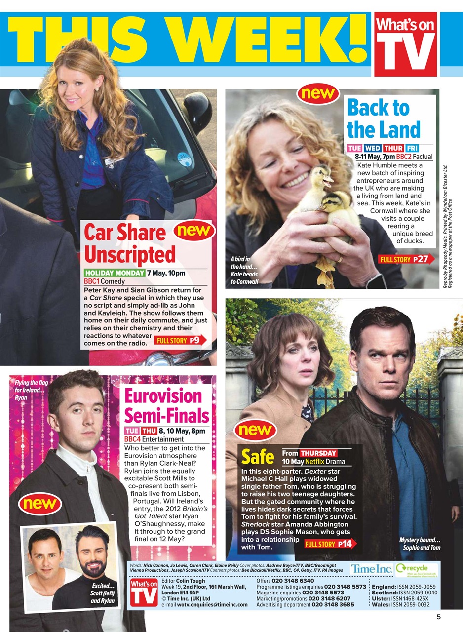 What's on TV Preview Pages