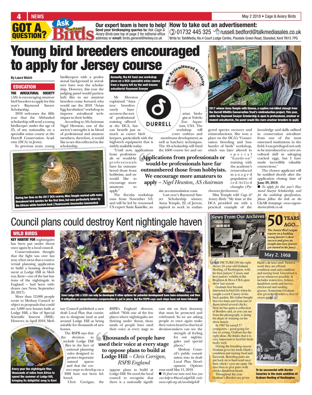 Cage & Aviary Birds Preview Pages