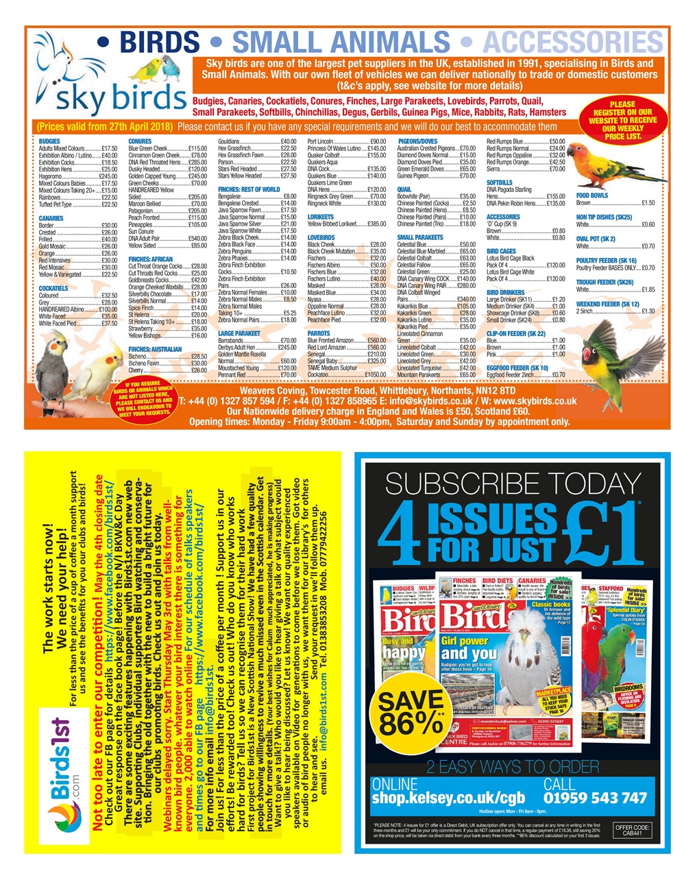 Cage & Aviary Birds Preview Pages