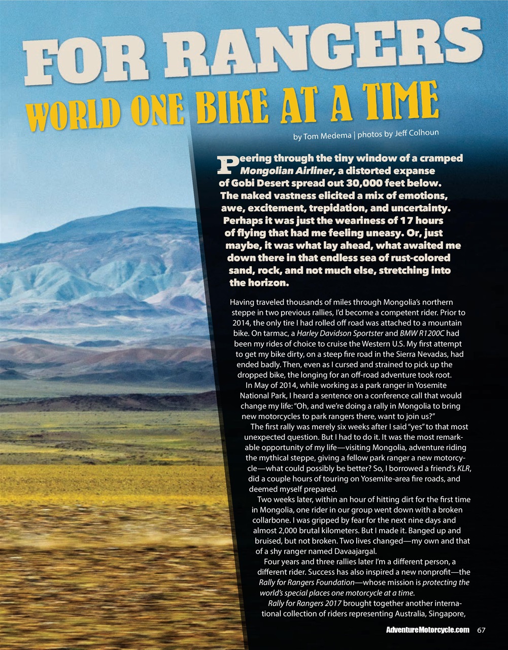 Adventure Motorcycle Preview Pages