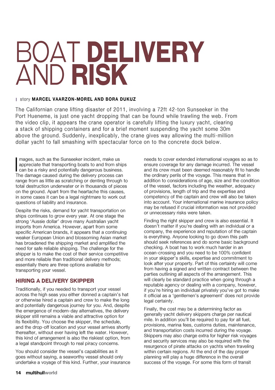 Multihull World Preview Pages