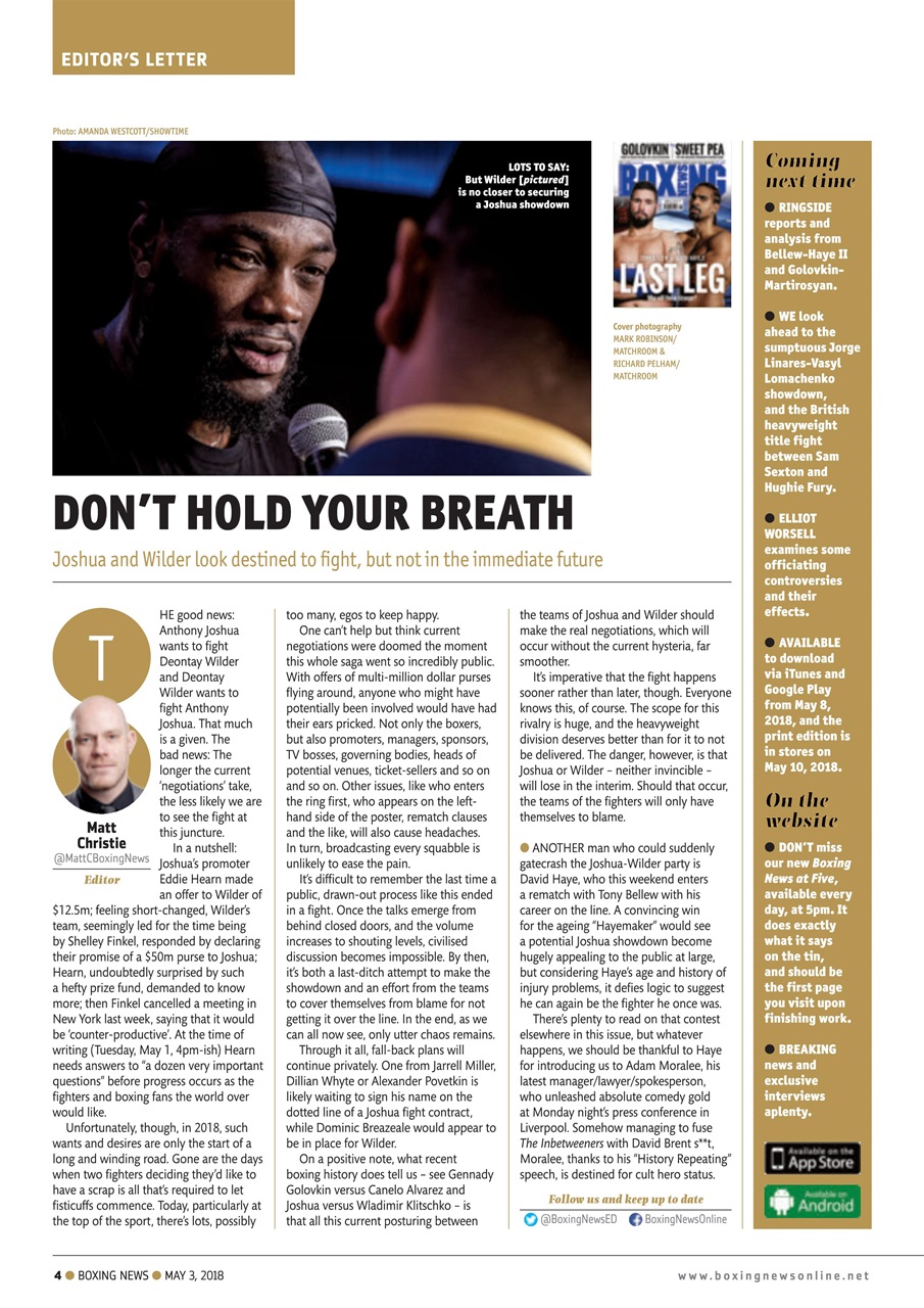 Boxing News Preview Pages