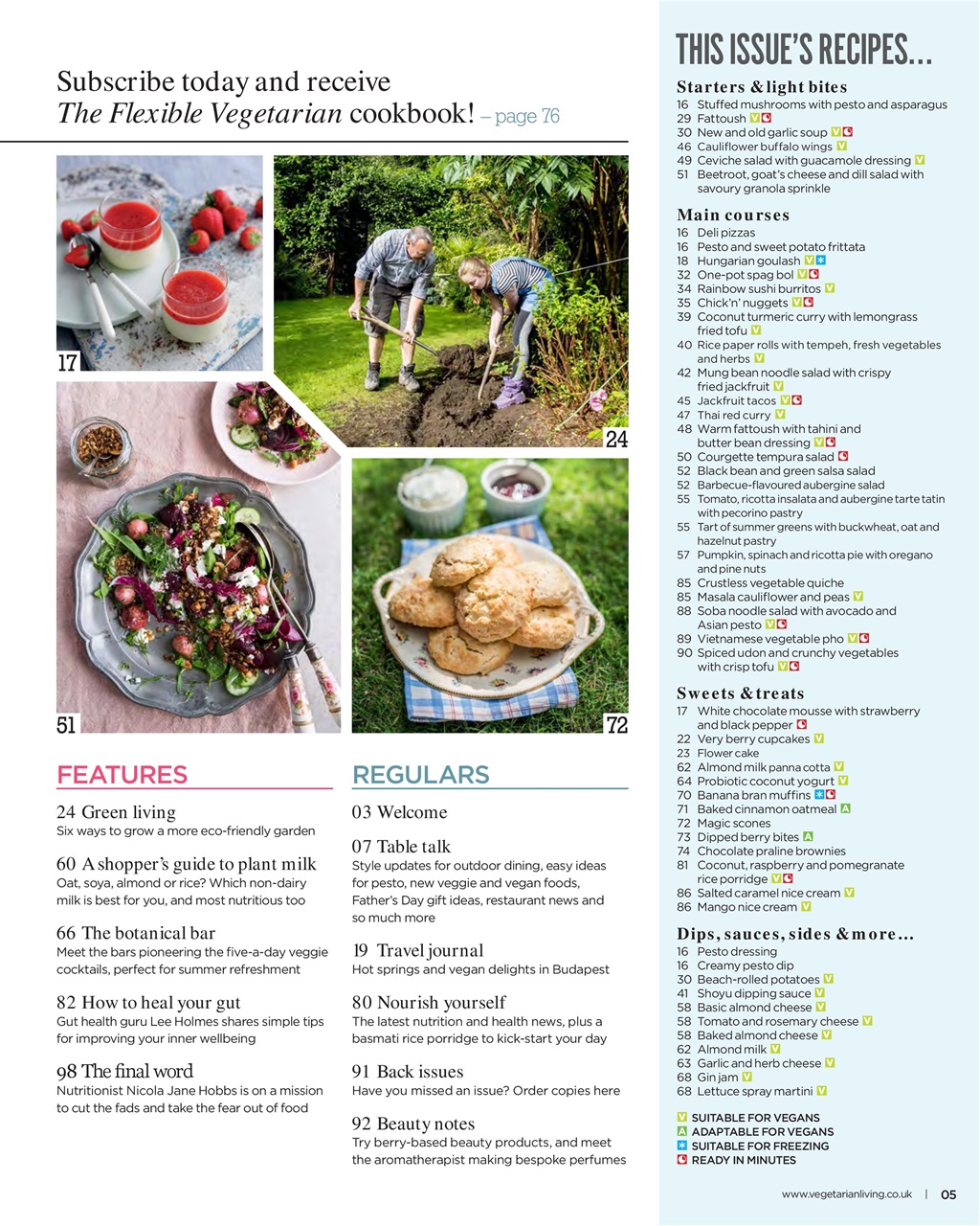 Vegetarian Living Preview Pages
