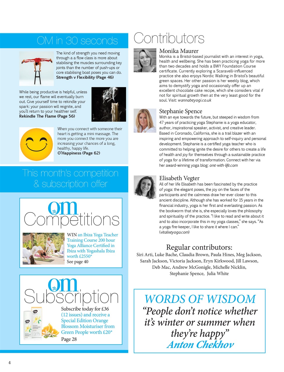 OM Yoga Magazine Preview Pages