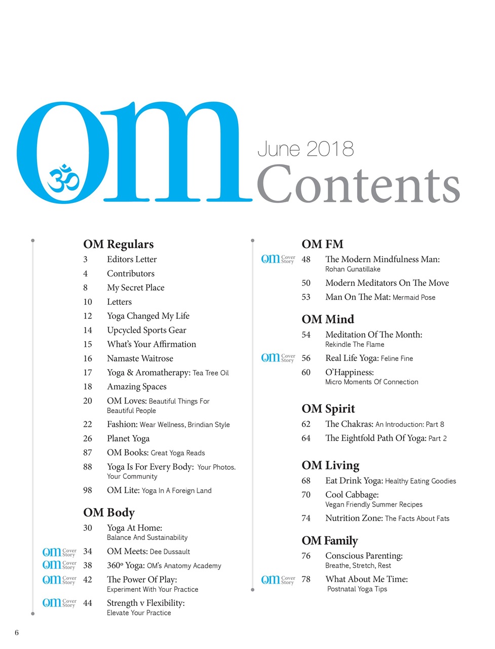 OM Yoga Magazine Preview Pages