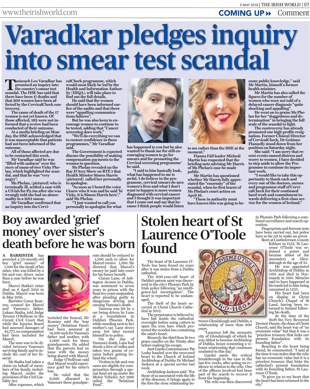 Irish World Preview Pages