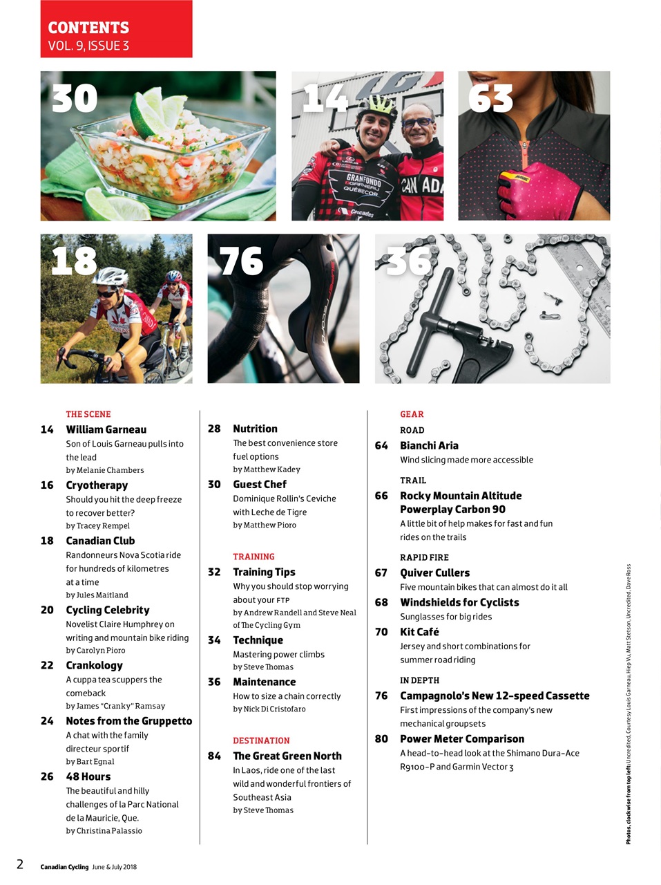Canadian Cycling Magazine Preview Pages