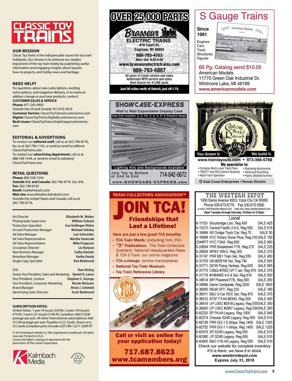 Classic Toy Trains Preview Pages