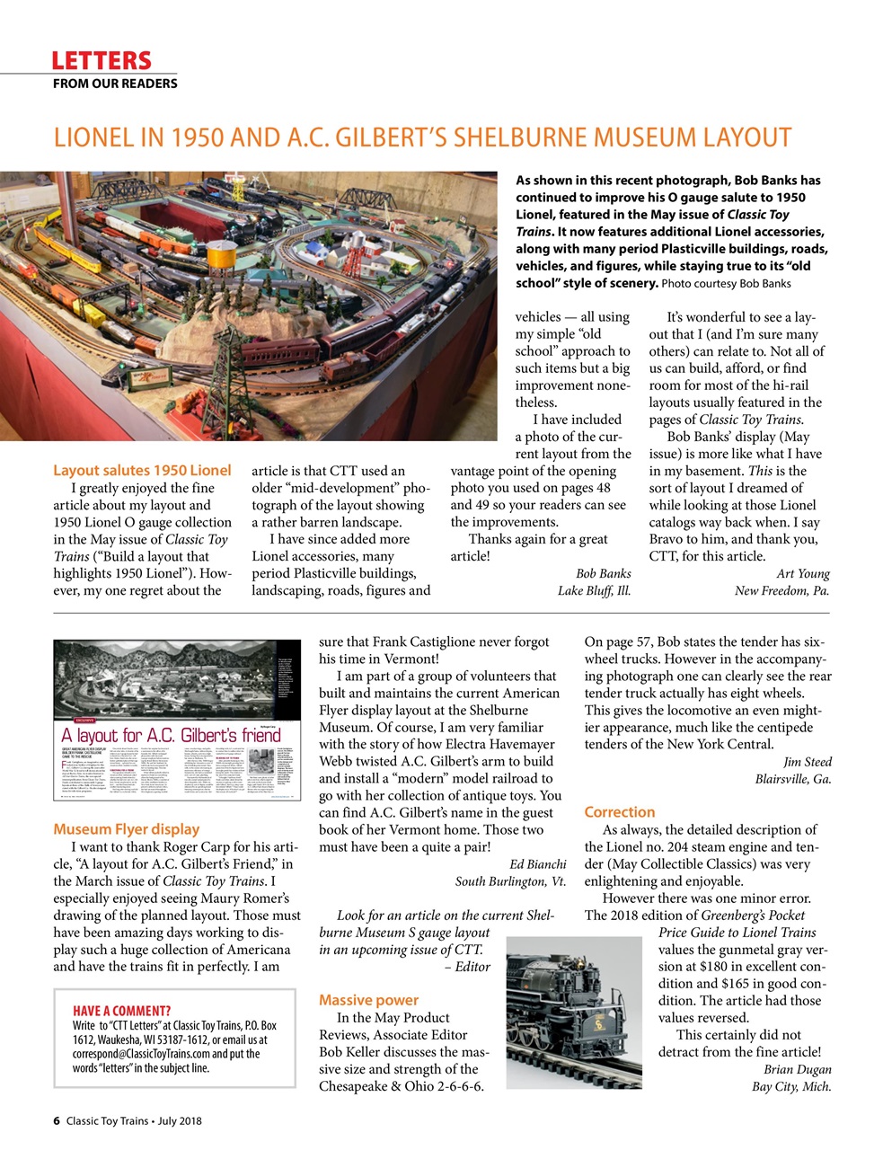 Classic Toy Trains Preview Pages