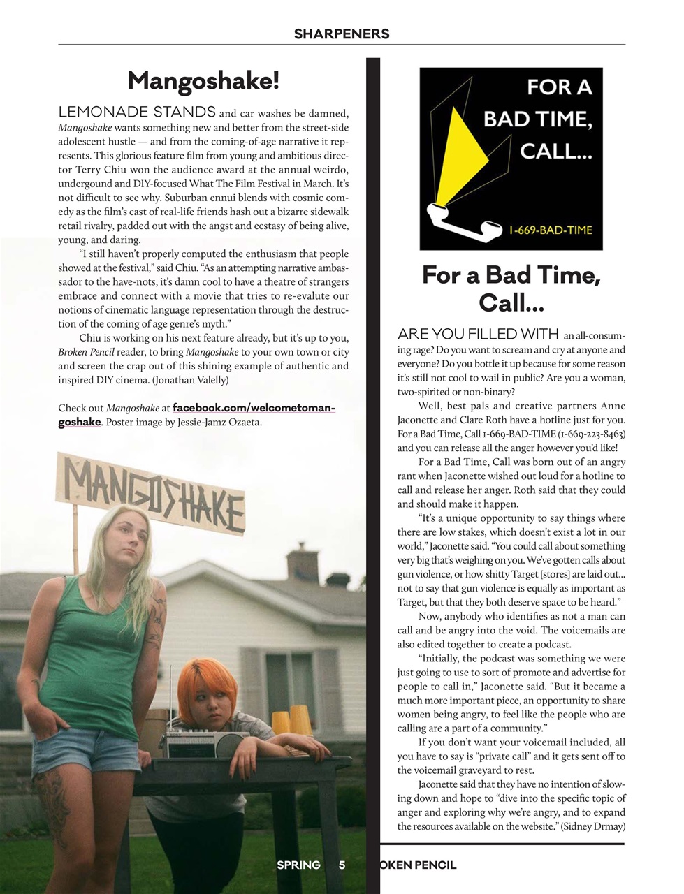 Broken Pencil Preview Pages