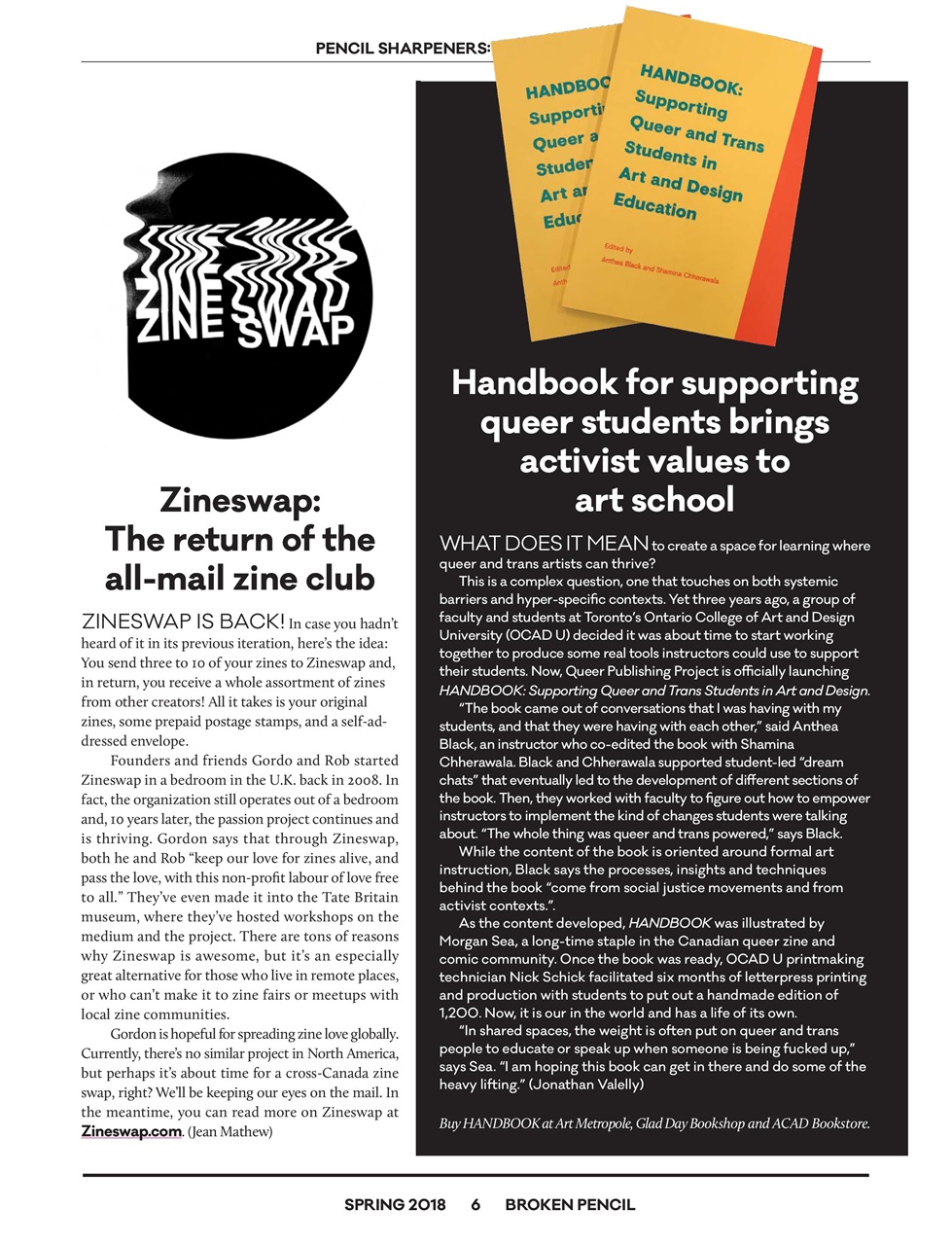 Broken Pencil Preview Pages