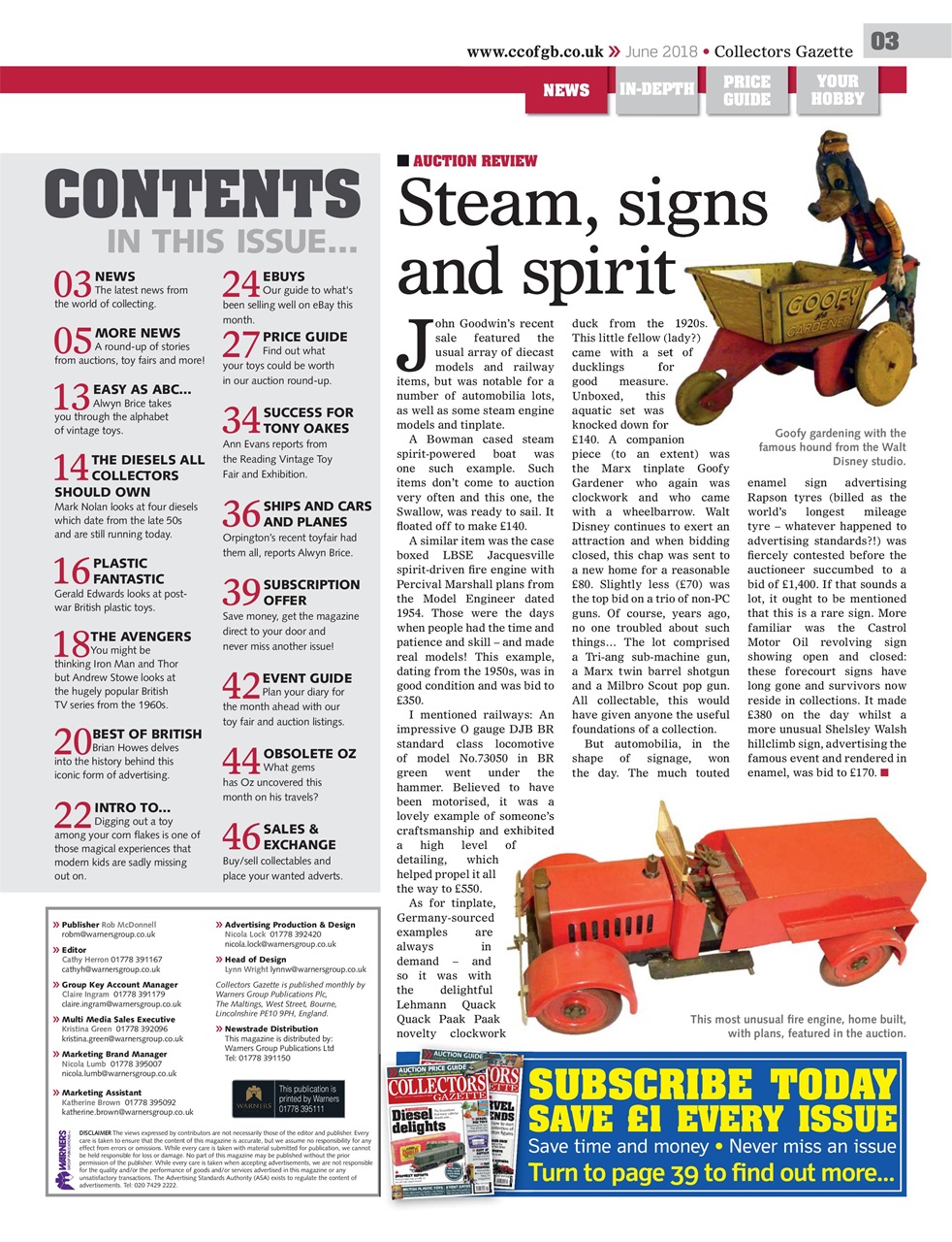 Collectors Gazette Preview Pages