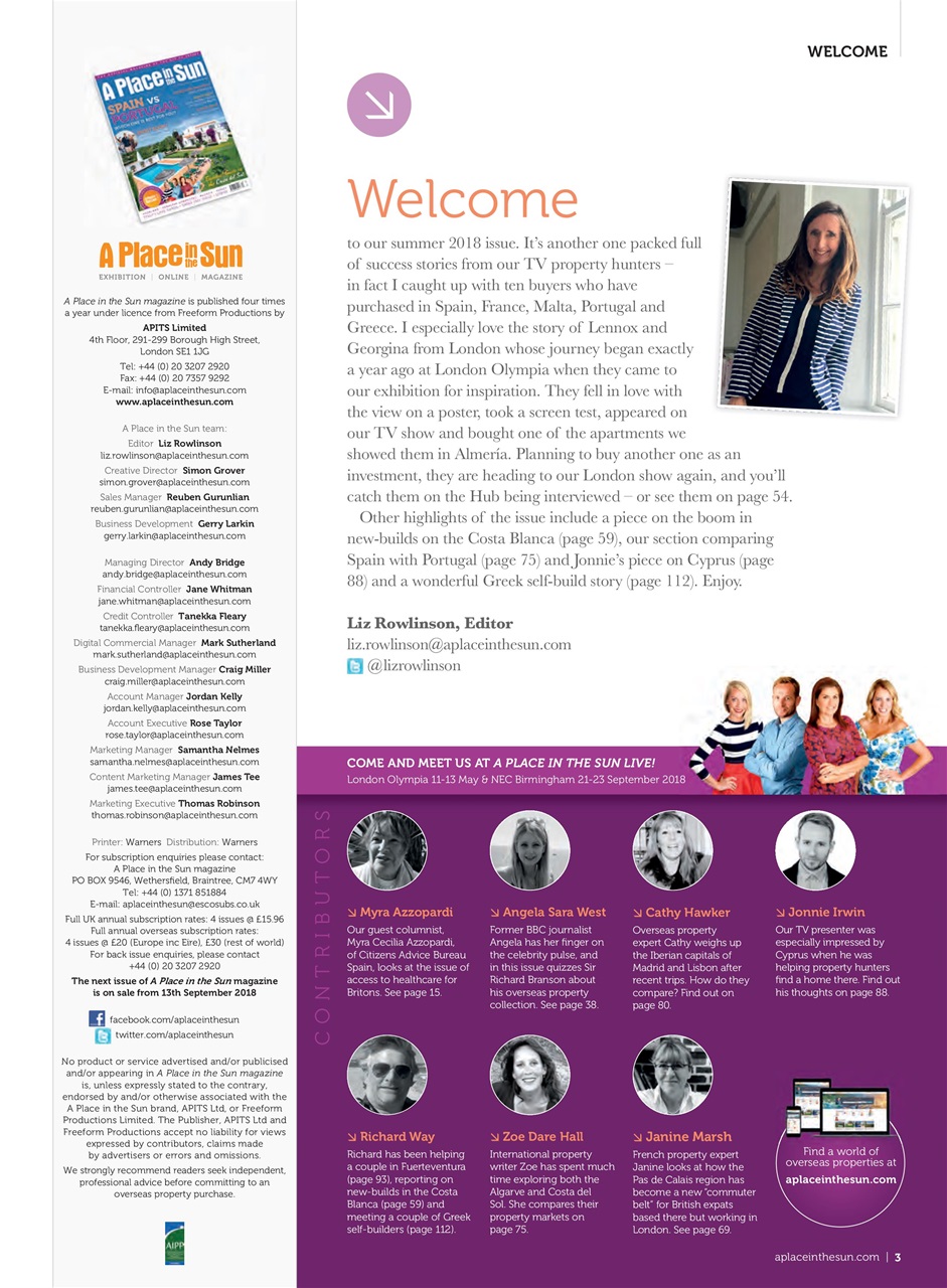 A Place in the Sun Magazine Preview Pages