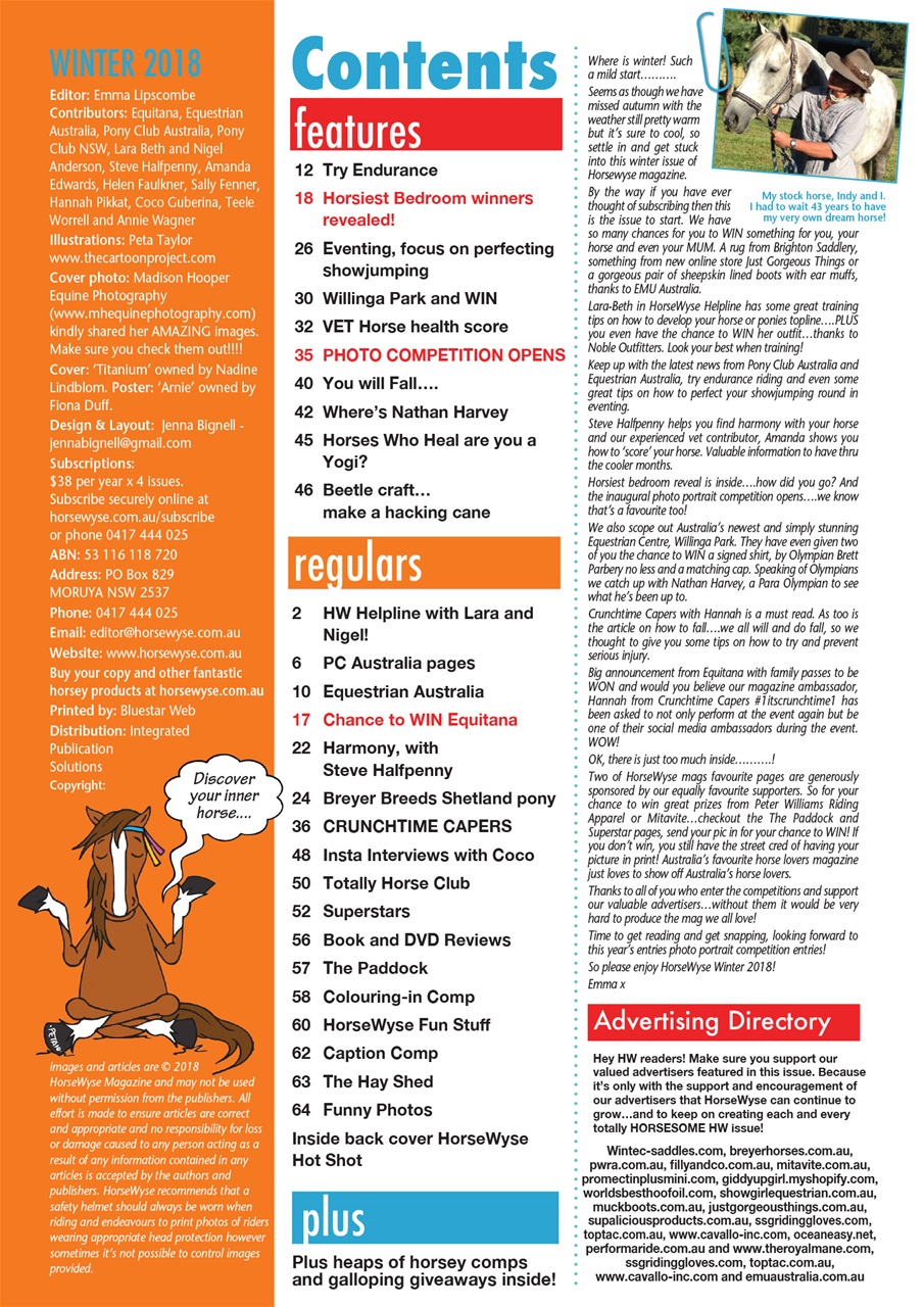 HorseWyse Magazine Preview Pages