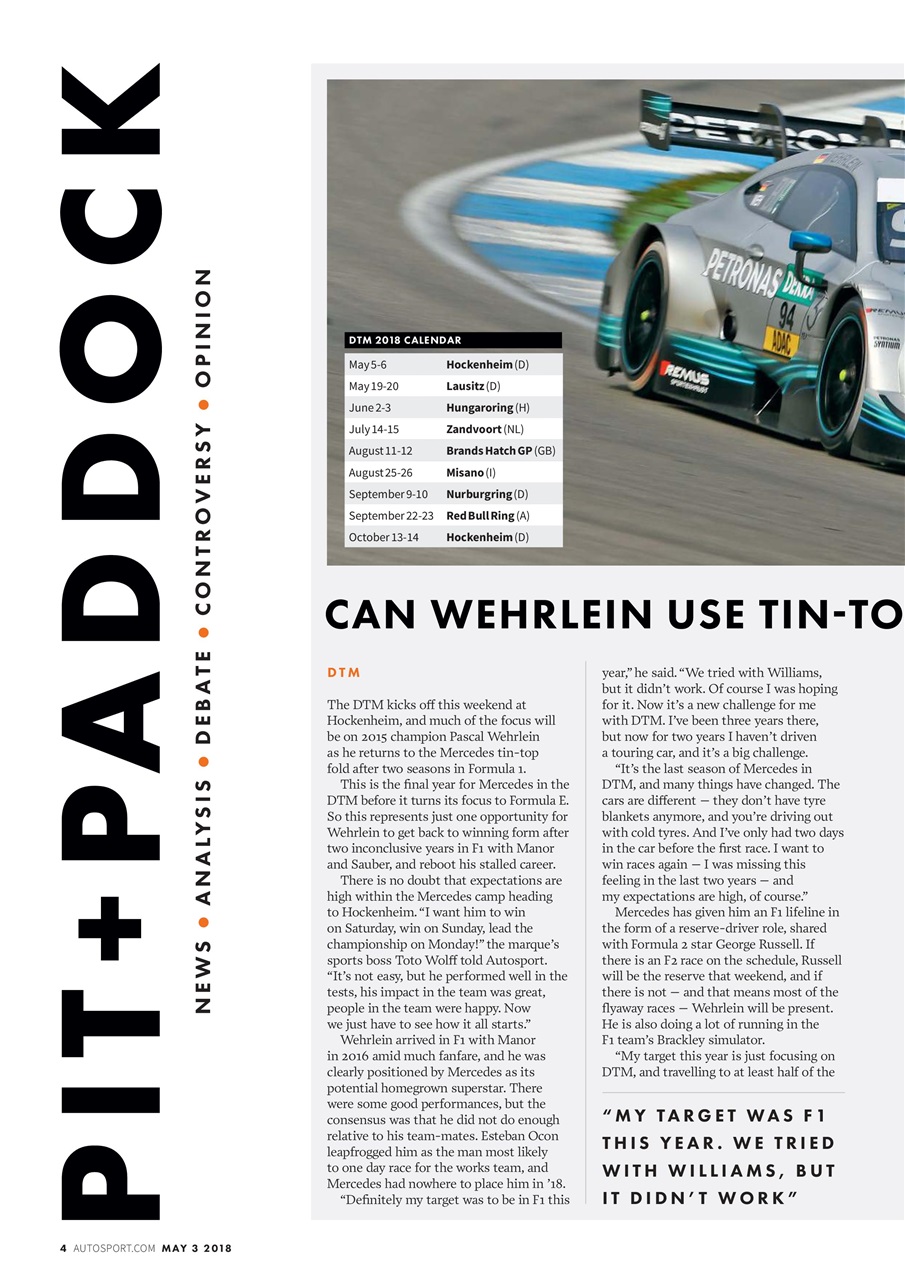 Autosport Preview Pages