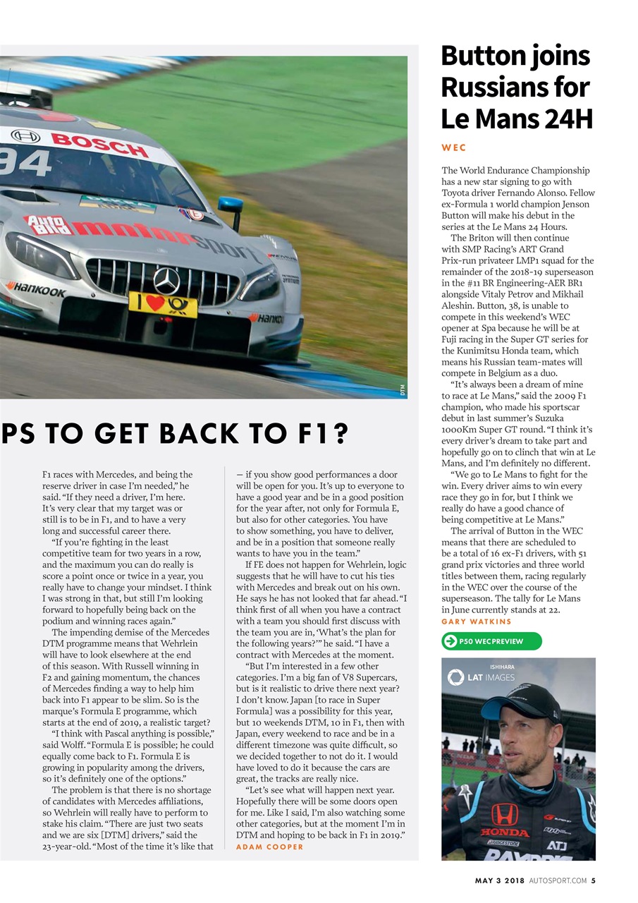 Autosport Preview Pages