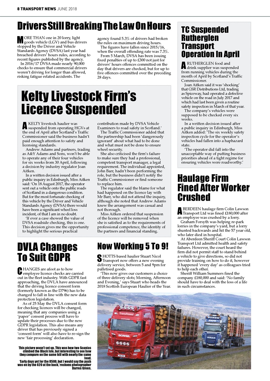 Transport News Preview Pages