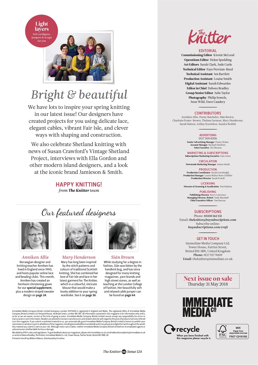 The Knitter Preview Pages