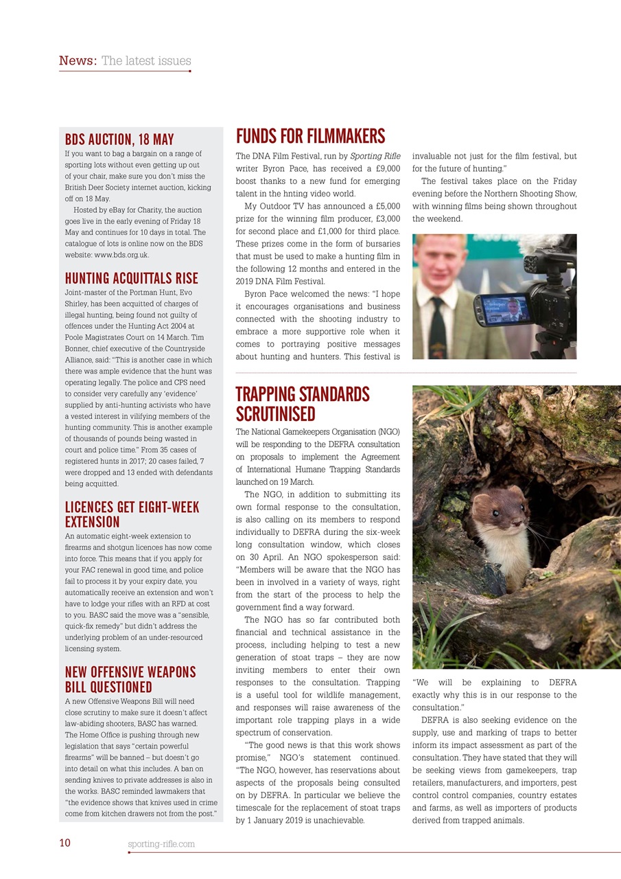 Sporting Rifle Preview Pages