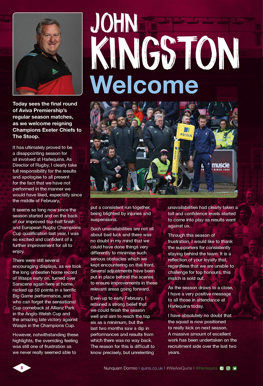 Harlequins Preview Pages