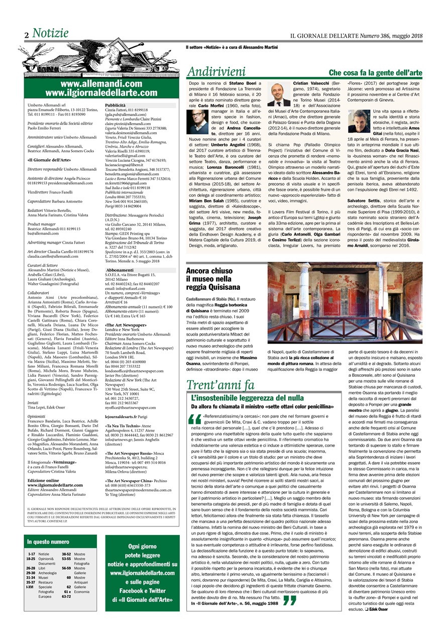Il Giornale Dell’Arte Preview Pages