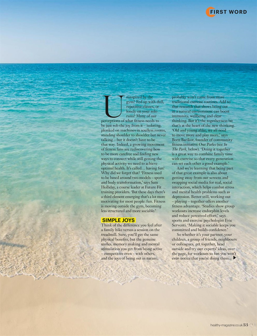 Healthy Magazine Preview Pages