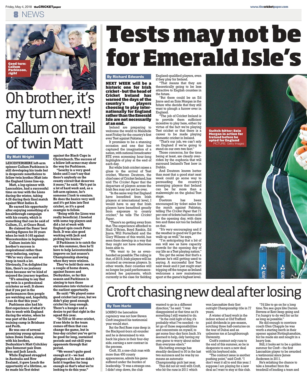 The Cricket Paper Preview Pages