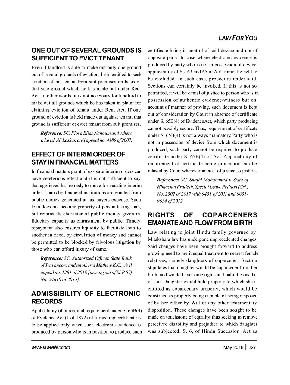 Lawteller – A Legal Awareness Magazine Preview Pages