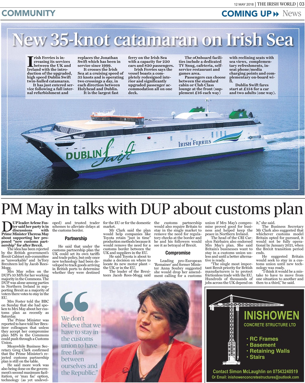 Irish World Preview Pages