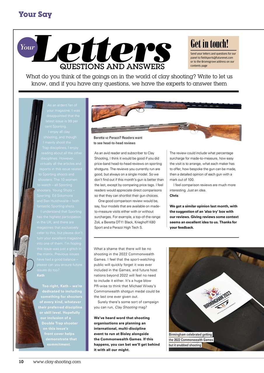 Clay Shooting Preview Pages