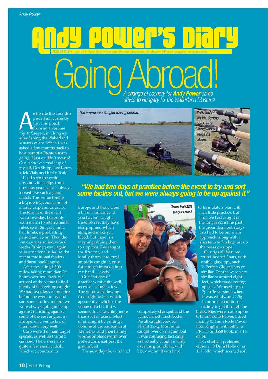 Match Fishing Preview Pages