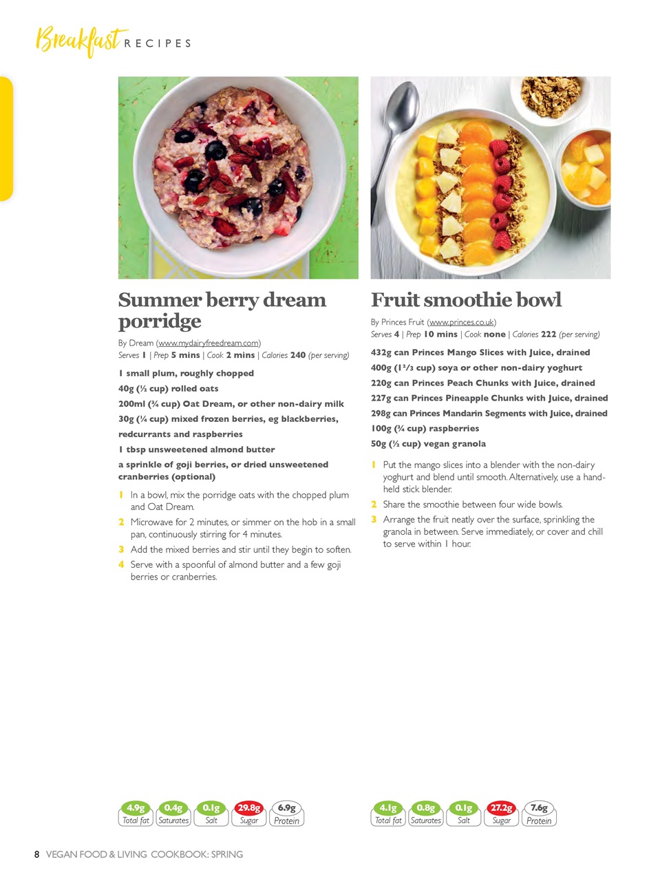 Vegan Cookbook Preview Pages