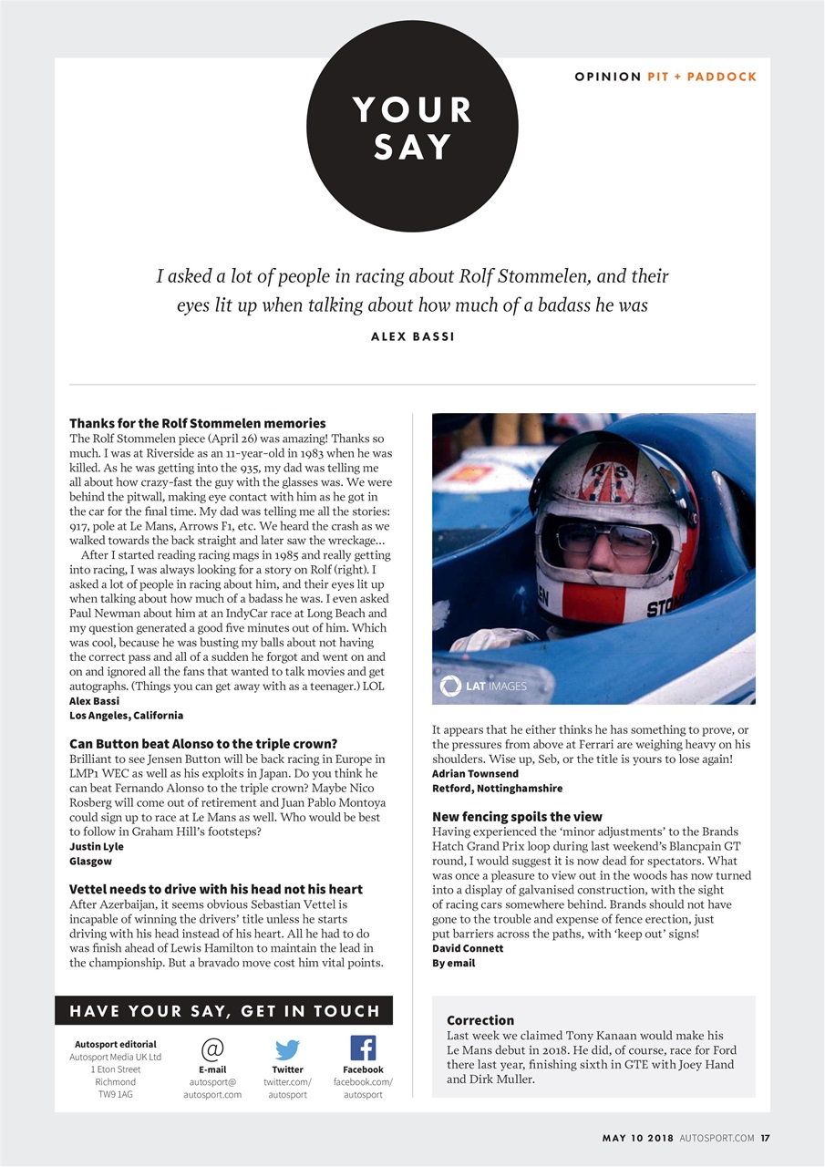 Autosport Preview Pages