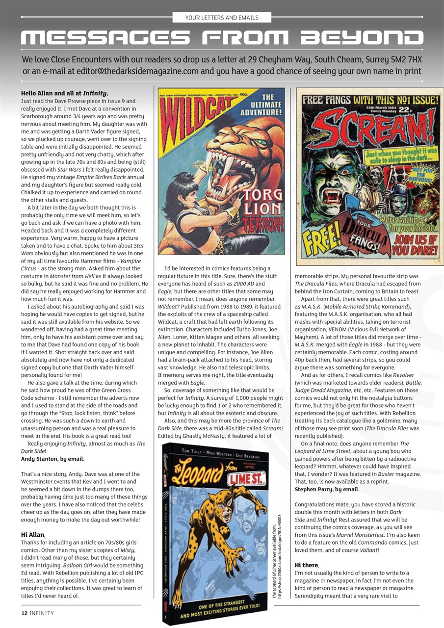 Infinity Magazine Preview Pages