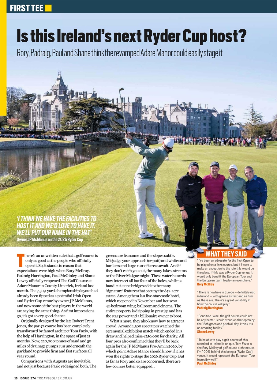 Today's Golfer Preview Pages