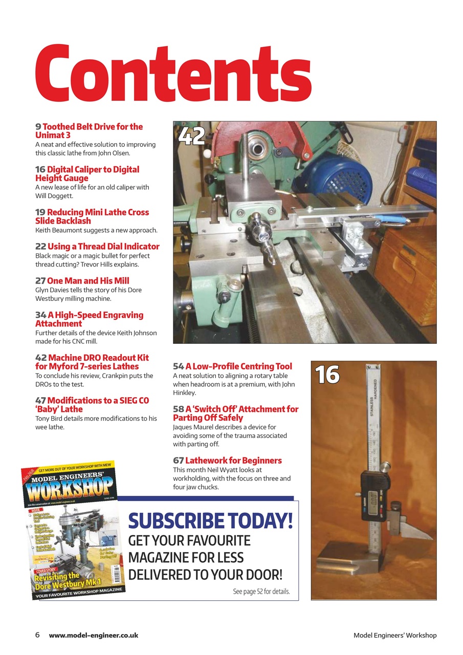 Model Engineer & Workshop Magazine Preview Pages