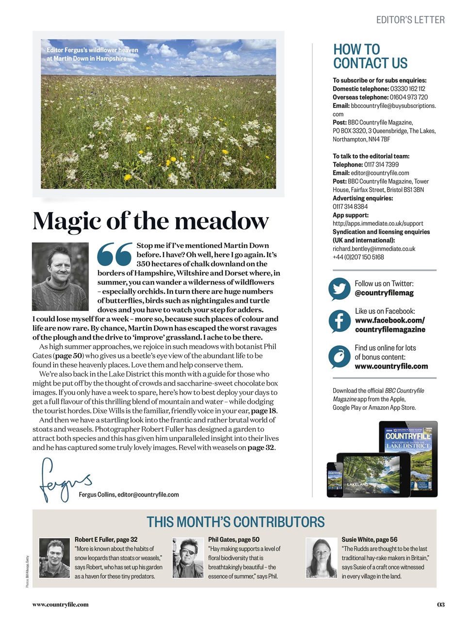 BBC Countryfile Magazine Preview Pages