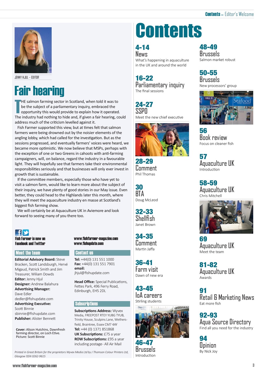 Fish Farmer Magazine Preview Pages