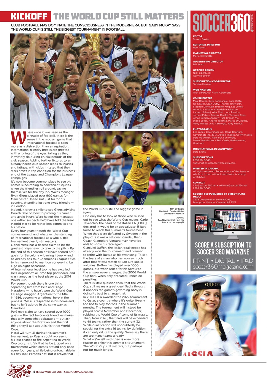 Soccer 360 Preview Pages
