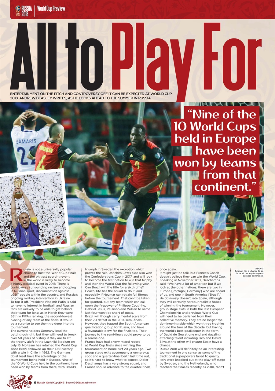 Soccer 360 Preview Pages