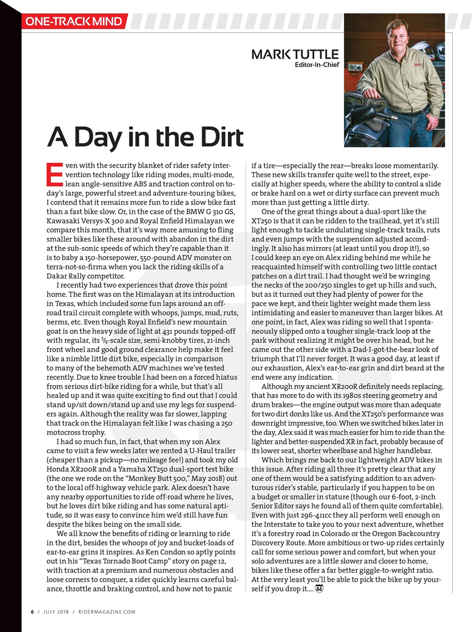 Rider Magazine Preview Pages