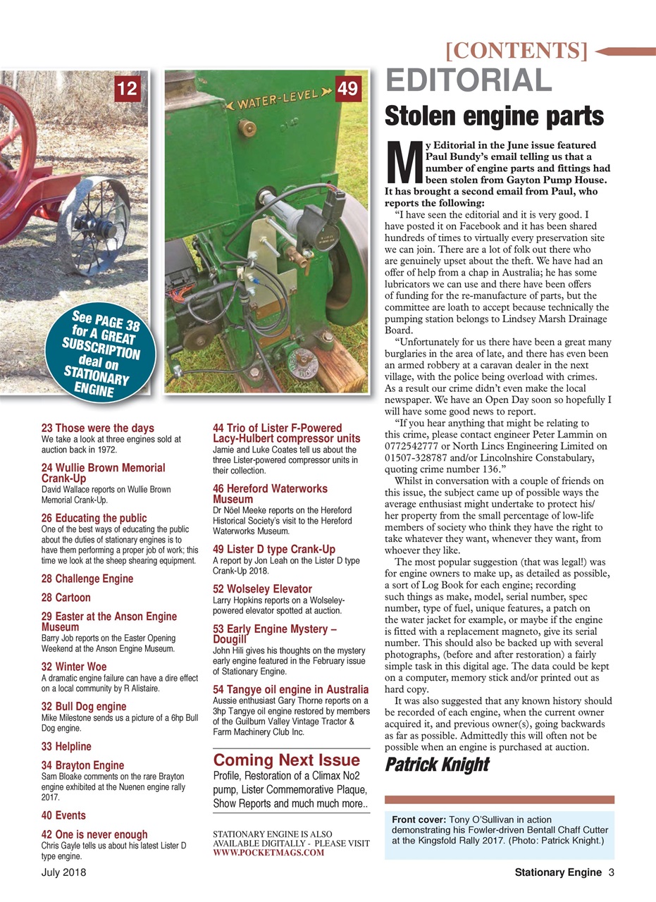 Stationary Engine Preview Pages